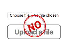 no upload file